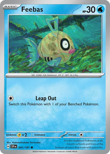Feebas, Pokémon card SSP 041 — Surging Sparks set