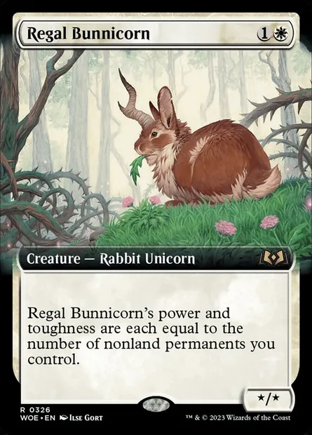 Regal Bunnicorn, Magic card WOE 326 — Wilds of Eldraine set
