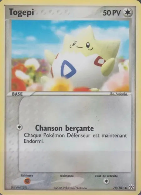 Togepi, carte Pokémon HL 78 — extension EX Légendes Oubliées