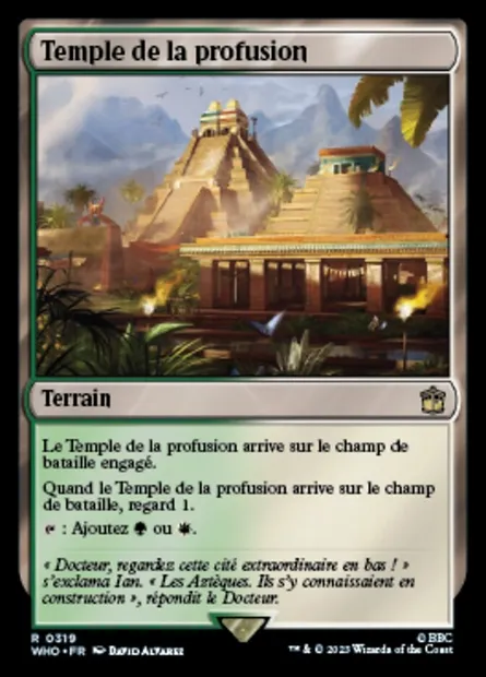 Temple de la profusion, carte Magic WHO 319 — extension Doctor Who