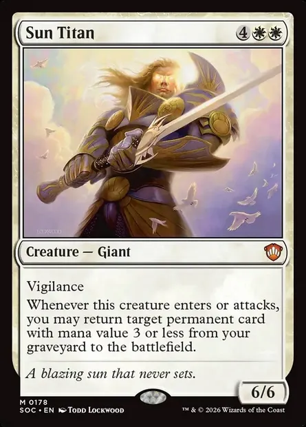 Sun Titan, Magic card SOC 178 — Secrets of Strixhaven Commander set