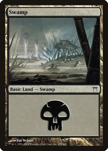Marais, carte Magic CHK 297 — extension Guerriers de Kamigawa