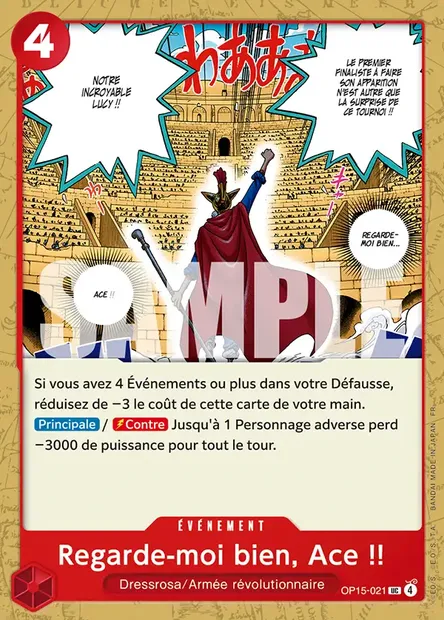 Regarde-moi bien, Ace !!, carte One Piece OP15-021 — extension AVENTURE SUR L'ÎLE DE DIEU