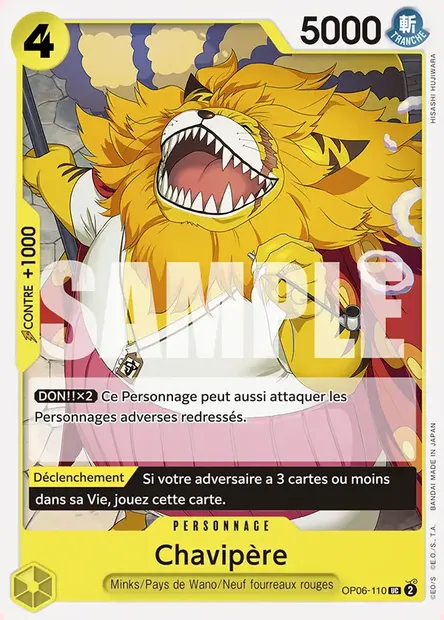 Chavipère, carte One Piece OP06-110 — extension ONE PIECE CARD THE BEST