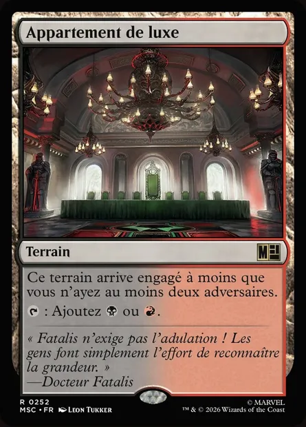 Appartement de luxe, carte Magic MSC 252 — extension Marvel Super Heroes Commander