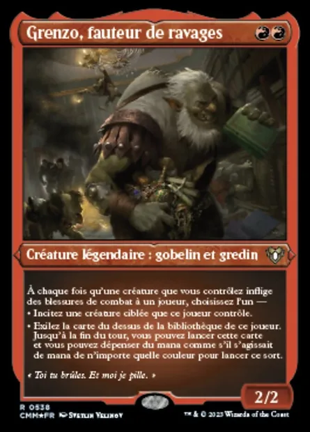 Grenzo, fauteur de ravages, carte Magic CMM 538 — extension Commander Masters