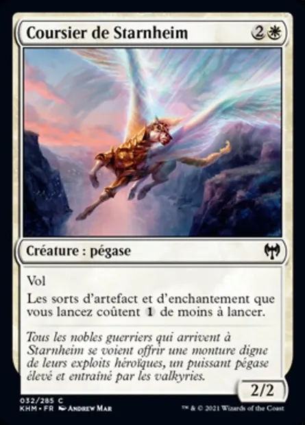 Coursier de Starnheim, carte Magic KHM 32 — extension Kaldheim