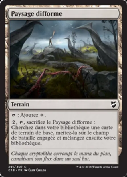 Paysage difforme, carte Magic C18 291 — extension Commander 2018