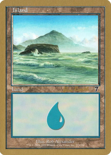 Île, carte Magic WC01 ab333 — extension World Championship Decks 2001
