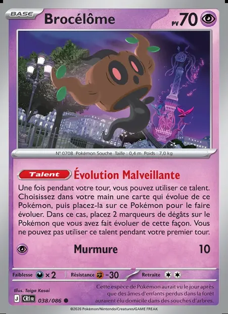 Brocélôme, carte Pokémon CRI 038 — extension Chaos Ascendant