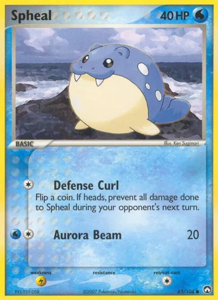 Spheal, Pokémon card PK 65 — Power Keepers set