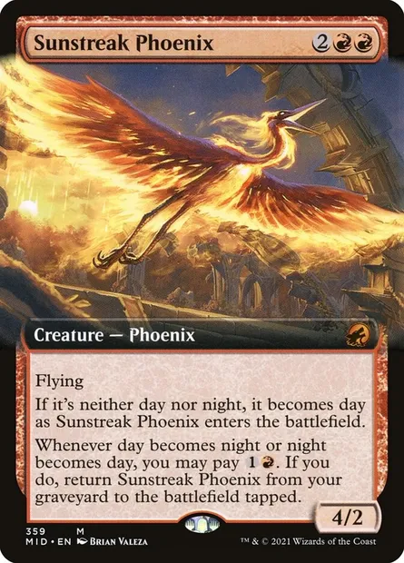 Sunstreak Phoenix, Magic card MID 359 — Innistrad: Midnight Hunt set