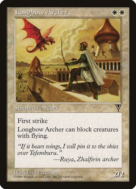 Longbow Archer, Magic card VIS 12 — Visions set