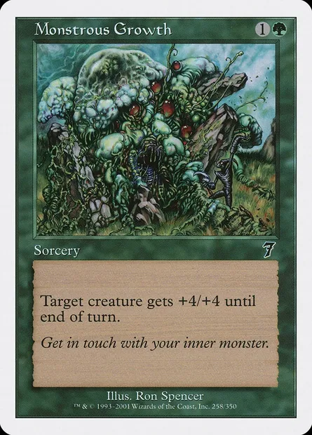 Croissance démesurée, carte Magic 7ED 258 — extension Septième Edition