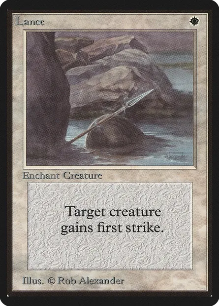 Lance, Magic card LEB 28 — Limited Edition Beta set