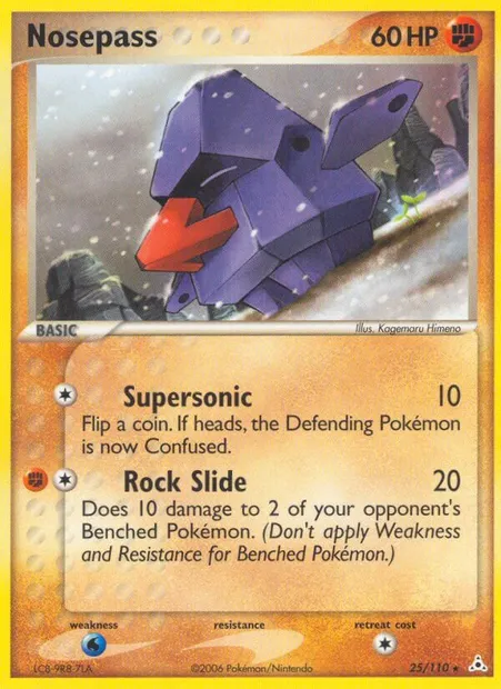 Nosepass, Pokémon card HP 25 — Holon Phantoms set