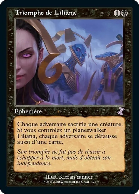 Triomphe de Liliana, carte Magic TSR 327 — extension Spirale Temporelle Remastered