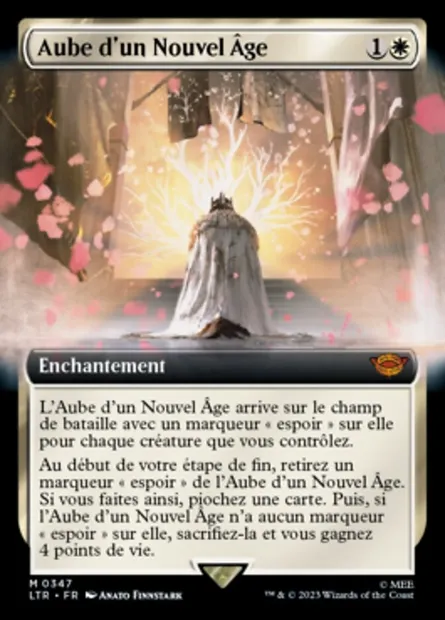 Aube d'un Nouvel Âge, carte Magic LTR 347 — extension Le Seigneur des Anneaux : chroniques de la Terre du Milieu
