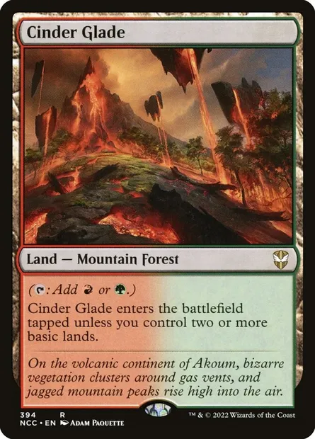 Cinder Glade, Magic card NCC 394 — New Capenna Commander set