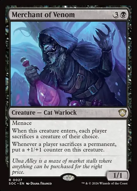 Merchant of Venom, Magic card SOC 27 — Secrets of Strixhaven Commander set