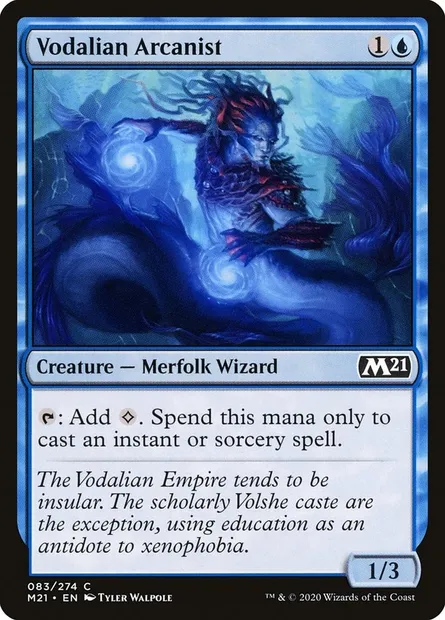 Vodalian Arcanist, Magic card M21 83 — Core Set 2021 set