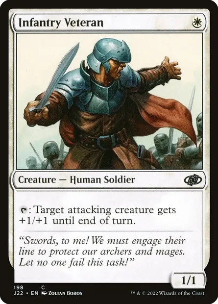 Infantry Veteran, Magic card J22 198 — Jumpstart 2022 set