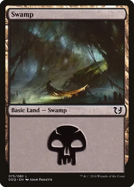 Swamp, Magic card DDQ 75 — Duel Decks: Blessed vs. Cursed set