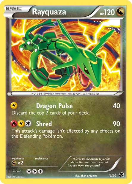 Rayquaza, Pokémon card DRV 11 — Dragon Vault set