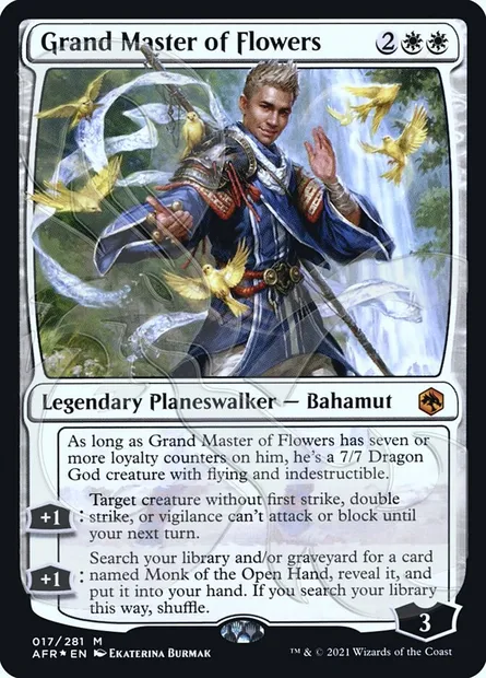 Grand maître des fleurs, carte Magic PAFR 17a — extension Adventures in the Forgotten Realms Promos