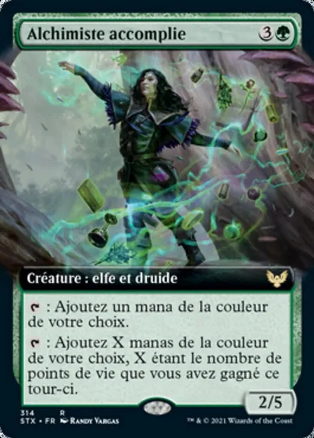 Alchimiste accomplie, carte Magic STX 314 — extension Strixhaven: l'Académie des Mages