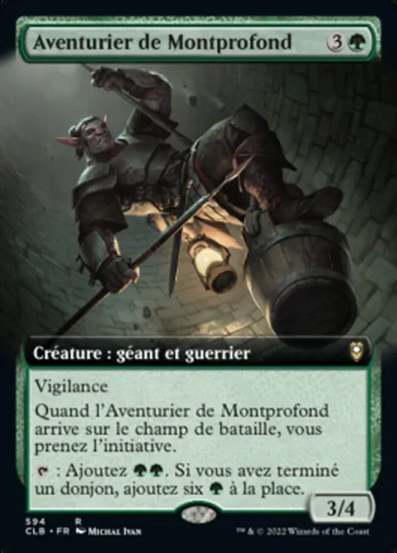 Aventurier de Montprofond, carte Magic CLB 594 — extension Commander Légendes : la bataille de la Porte de Baldur