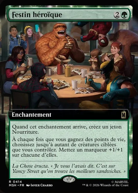 Festin héroïque, carte Magic MSH 414 — extension Marvel Super Heroes