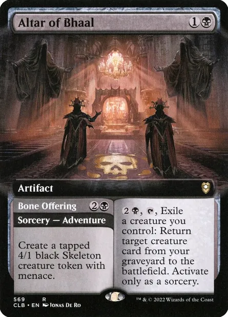 Altar of Bhaal // Bone Offering, Magic card CLB 569 — Commander Legends: Battle for Baldur's Gate set