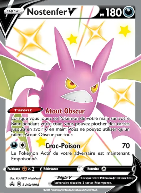 Nostenfer V, carte Pokémon SWSH 098 — extension Promo SWSH