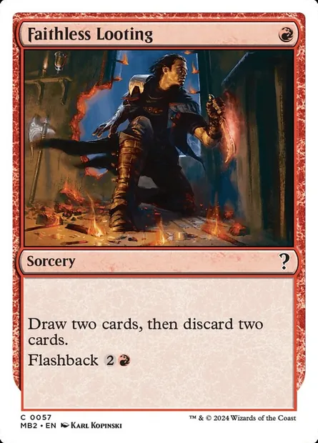 Faithless Looting, Magic card MB2 57 — Mystery Booster 2 set