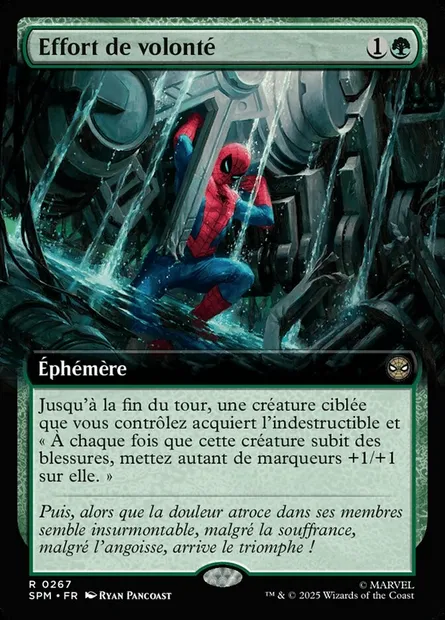 Effort de volonté, carte Magic SPM 267 — extension Marvel's Spider-Man