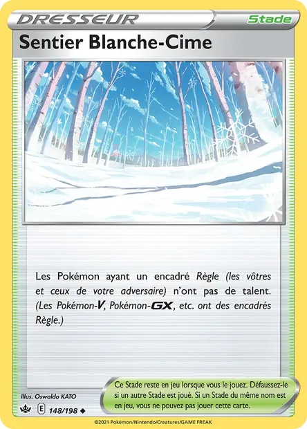Sentier Blanche-Cime, carte Pokémon CRE 148 — extension Règne de Glace