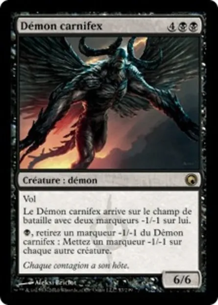 Démon carnifex, carte Magic SOM 57 — extension Cicatrices de Mirrodin