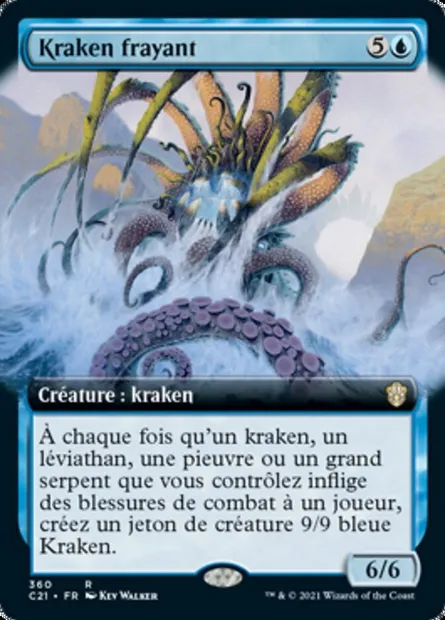 Kraken frayant, carte Magic C21 360 — extension Commander 2021