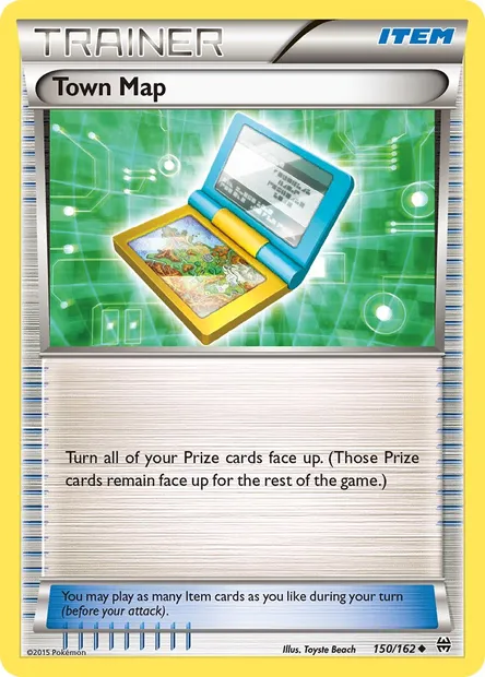 Town Map, Pokémon card BKT 150 — BREAKthrough set