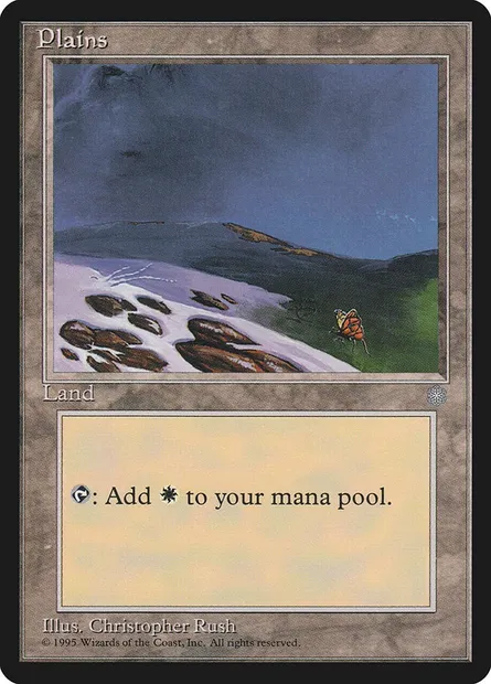 Plains, Magic card ICE 365 — Ice Age set