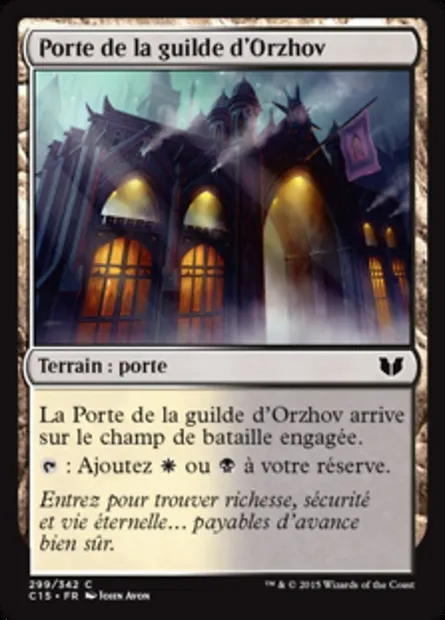 Porte de la guilde d'Orzhov, carte Magic C15 299 — extension Commander 2015