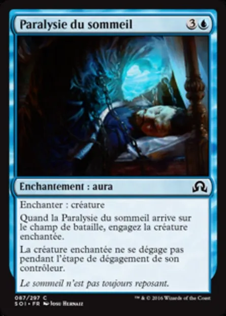 Paralysie du sommeil, carte Magic SOI 87 — extension Ténèbres sur Innistrad