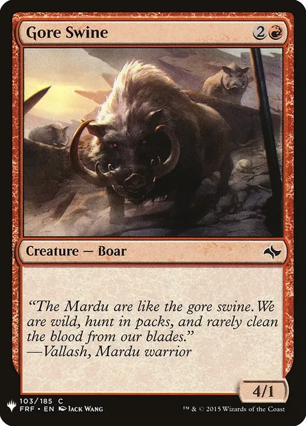 Gore Swine, Magic card PLST FRF-103 — The List set