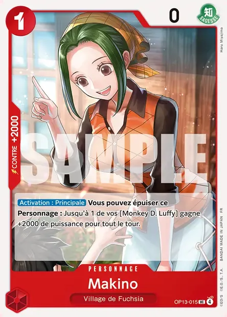 Makino, carte One Piece OP13-015 — extension SUCCESSEURS