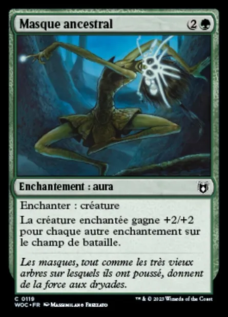 Masque ancestral, carte Magic WOC 119 — extension Wilds of Eldraine Commander