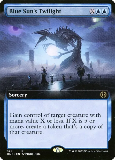Blue Sun's Twilight, Magic card ONE 379 — Phyrexia: All Will Be One set