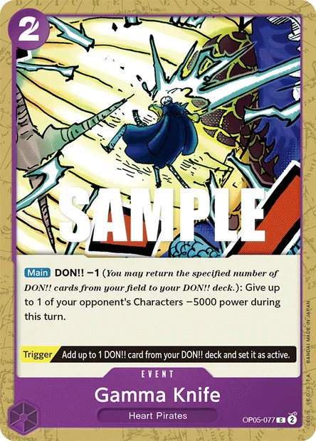 Gamma Knife, carte One Piece OP05-077 — extension AWAKENING OF THE NEW ERA
