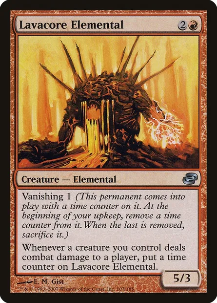 Lavacore Elemental, Magic card PLC 103 — Planar Chaos set