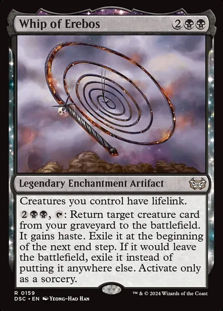 Whip of Erebos, Magic card DSC 159 — Duskmourn: House of Horror Commander set